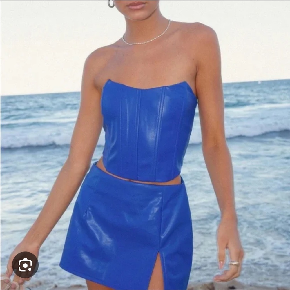 Peppermayo Cobalt Blue Strapless Set - Picture 2 of 6